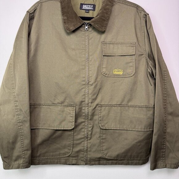 Grizzly CHORE JACKET Work Barn Coat Zip Utility Pockets Canvas Men Large - Picture 11 of 16